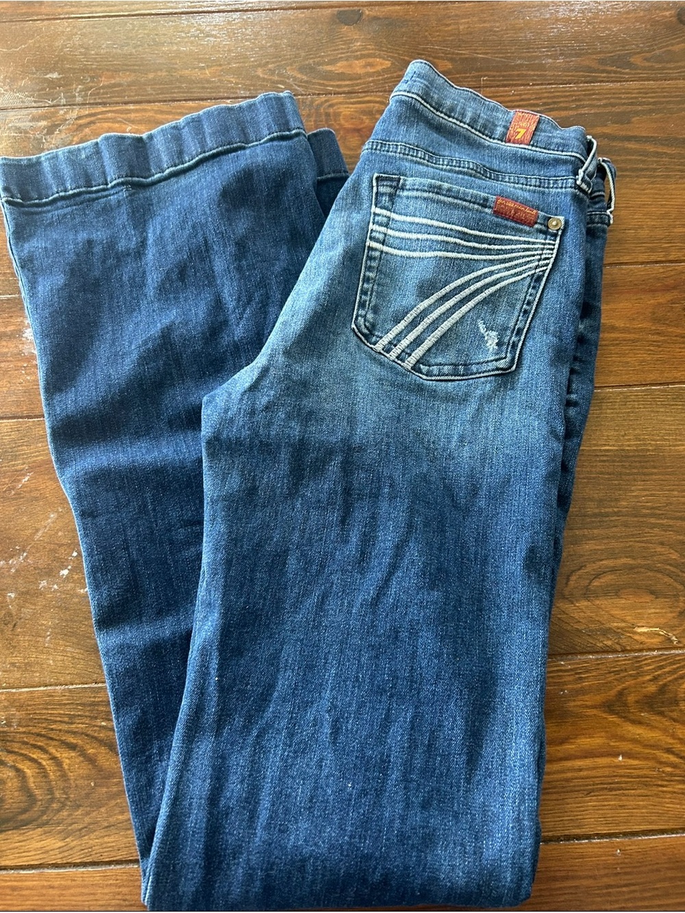 7 For All Mankind dojo Women's Dark Blue Bootcut Jeans